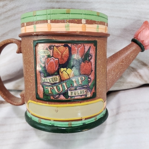 Yankee Candle Tulip Watering Can Small Candle Holder Decorative Container 6 Inch - Picture 3 of 10